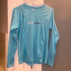 Vintage 2008 Nike Honolulu Marathon Blue Womens long sleeve running shirt M